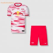Kids RB Leipzig 2021-22 Home Soccer Kits Shirt With Shorts