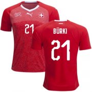 2018 World Cup Switzerland Home Soccer Jersey Shirt Roman Burki #21