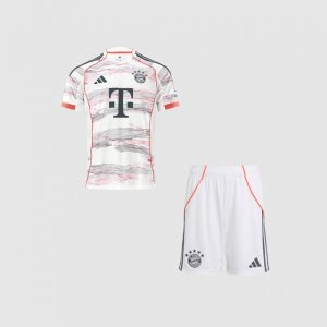 2025-26 Bayern Munich Away Kids Soccer Kits Shirt With Shorts