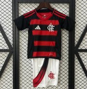 2025-26 Flamengo Kids Home Soccer Kits Shirt With Shorts