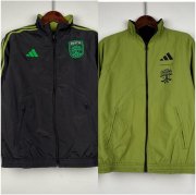 2023-24 Austin FC Black Green Reversible Trench Coat Jacket