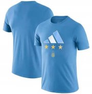 2022 FIFA World Cup Argentina Three Stars Blue Champions T-Shirt