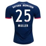 2017-18 Bayern Munich Muller #25 Away Soccer Jersey