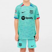 2023-24 Barcelona Kids Third Away Soccer Kits Shirt With Shorts