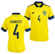 2020 EURO Sweden Home Soccer Jersey Shirt Andreas Granqvist #4