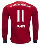 2018-19 Bayern Munich LS Home Soccer Jersey Shirt James Rodriguez #11