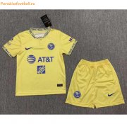 2022-23 Kids Club America Aguilas Home Soccer Kits Shirt With Shorts
