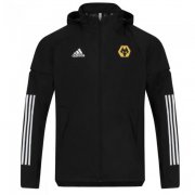 2020-21 Wolves Black Windbreaker Jacket