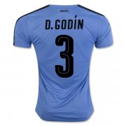 2016 Uruguay D. GODIN 3 Home Soccer Jersey