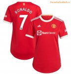2021-22 Manchester United Women Home Soccer Jersey Shirt Ronaldo #7