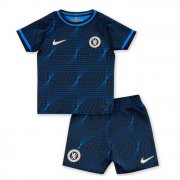 2023-24 Chelsea Kids Away Soccer Kits Shirt with Shorts