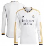 2023-24 Real Madrid Long Sleeve Home Soccer Jersey Shirt