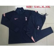 2020-21 Tottenham Hotspur Dark Blue Jacket training Suits with Pants