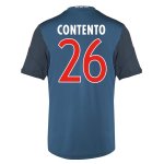 13-14 Bayern Munich #26 Contento Away Black&Blue Jersey Shirt