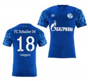 2019-20 Schalke 04 Home Soccer Jersey Shirt Daniel Caligiuri #18