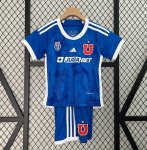 2024-25 Universidad de Chile Kids Home Soccer Kits Shirt With Shorts
