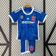 2024-25 Universidad de Chile Kids Home Soccer Kits Shirt With Shorts