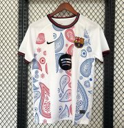 2025-26 Barcelona White Special Soccer Jersey Shirt