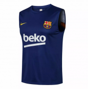 2021-22 Barcelona Blue Soccer Vest T-Shirt