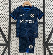 2023-24 Chelsea Kids Away Soccer Kits Shirt with Shorts & Sponsor