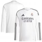 2024-25 Real Madrid Home Long Sleeve Soccer Jersey Shirt