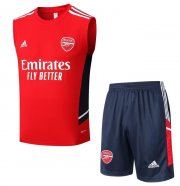 2022-23 Arsenal Red Training Vest Kits Shirt with Shorts