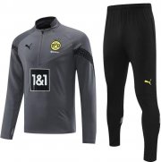 2022-23 Dortmund Grey Training Kits Sweatshirt with Pants