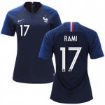 Women 2018 World Cup France Home Soccer Jersey Shirt Adil Rami #17