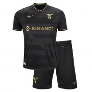 2022-23 Lazio Kids Black Special 10th Anniversary Soccer Kits Shirt With Shorts