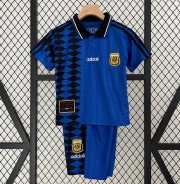Kids 1994 Argentina Retro Away Soccer Kits Shirt With Shorts