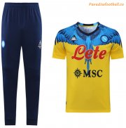 2021-22 Napoli Yellow Training Kits Shirt with Pants