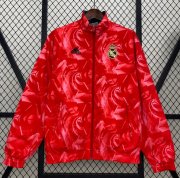2024-25 Real Madrid Red Black Double Face Windbreaker Jacket