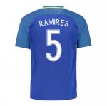 2016 Brazil Ramires 5 Away Soccer Jersey