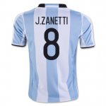 2016 Argentina J.Zanetti 8 Home Soccer Jersey