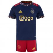 Kids 2022-23 Ajax Away Soccer Kits Shirt With Shorts