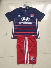 Kids LYON 2017-18 Away Soccer Shirt with Shorts