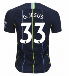 2018-19 Manchester City Away Soccer Jersey Shirt Gabriel Jesus #33