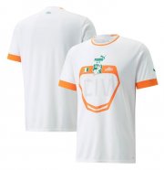 2022 World Cup Ivory Coast Côte d'Ivoire Away Soccer Jersey Shirt