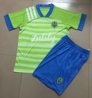 Kids Seattle Sounders 2020-21 Home Soccer Shirt With Shorts