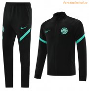 2021-22 Inter Milan Black Training Kits Jacket with Pants