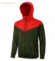 2021-22 EURO Portugal Green Red Windbreaker Hoodie Jacket