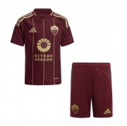 2024-25 Roma Kids Home Soccer Kits Shirt With Shorts