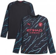 2023-24 Manchester City Long Sleeve Third Away Soccer Jersey Shirt