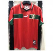 1998 World Cup Morocco Retro Home Red Soccer Jersey Shirt
