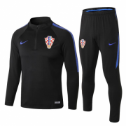 2019 Croatia Black Training Jacket Suits