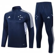 2022-23 Cruzeiro Royal Blue Training Kits Sweatshirt with Pants