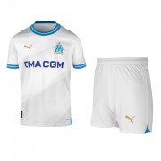 2023-24 Olympique de Marseille Kids Home Soccer Kits Shirt With Shorts