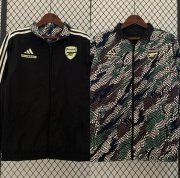 2023-24 Arsenal Black Reversible Trench Coat Jacket