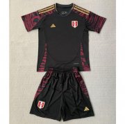 2024 Euro Cup Peru Kids Away Soccer Kits Shirt With Shorts