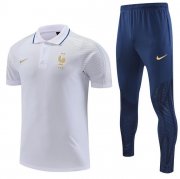 2022 FIFA World Cup France White Polo Kits Shirt + Pants